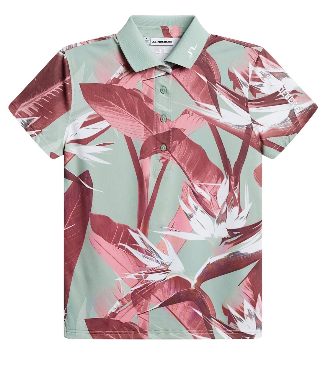 J.Lindeberg Tour Tech Print dámské polo, paradise jadeite