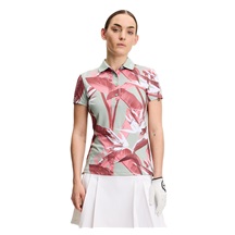 J.Lindeberg Tour Tech Print dámské polo, paradise jadeite