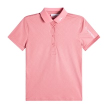 J.Lindeberg Tour Tech Print dámské polo, bridge stack rose