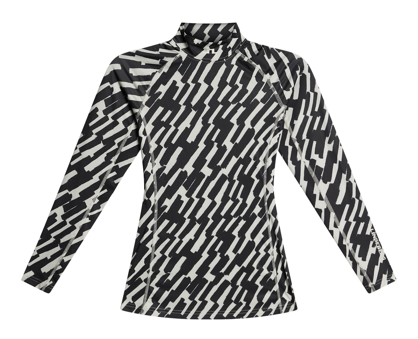 J.Lindeberg Ella Print Soft Compression dámský top, oak moonbeam