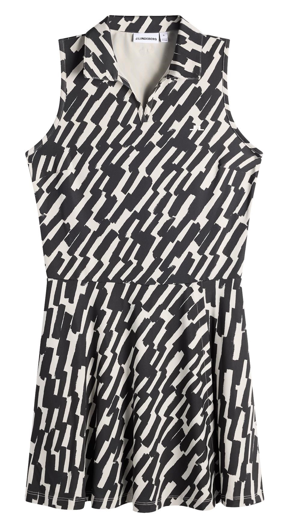 J.Lindeberg Dana Printed golfové šaty, oak moonbeam
