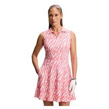 J.Lindeberg Dana Printed golfové šaty, oak flamingo