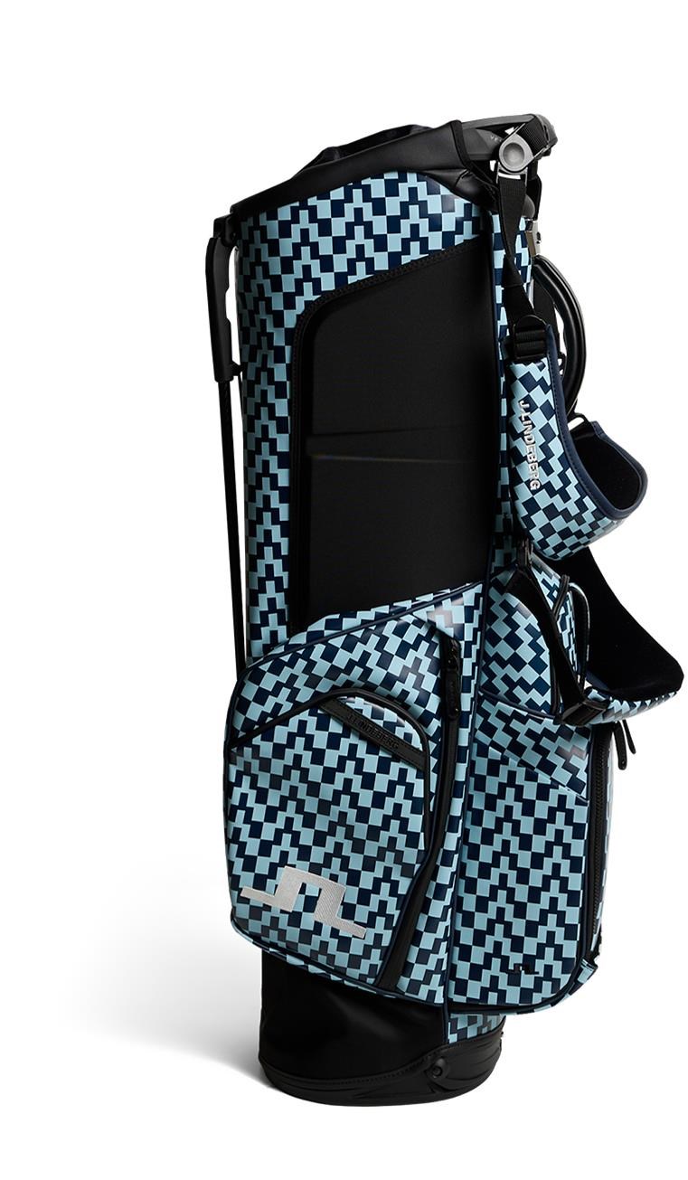 J. Lindeberg Play Printed stand bag, Bridge Stack Forget Navy M