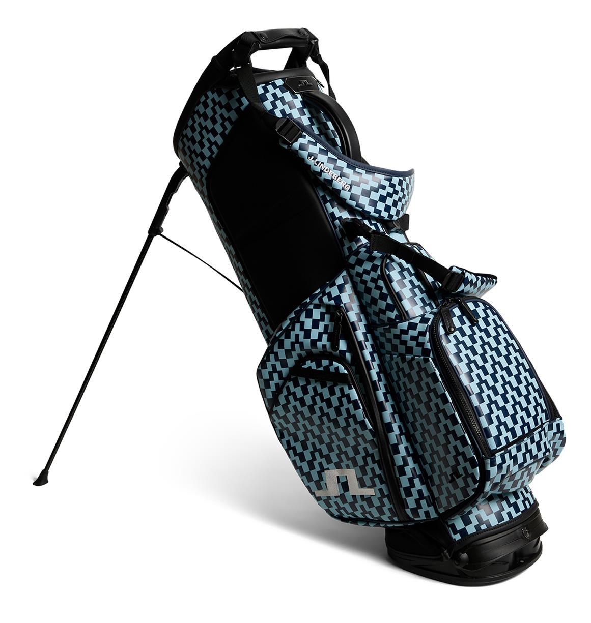 J. Lindeberg Play Printed stand bag, Bridge Stack Forget Navy M
