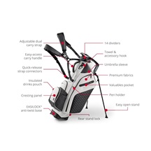 LIMITED - Motocaddy EliteFLEX stand bag, bílo/černý