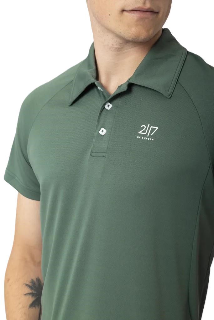 2117 of Sweden Fröseke Technical Pique pánské polo, forest green
