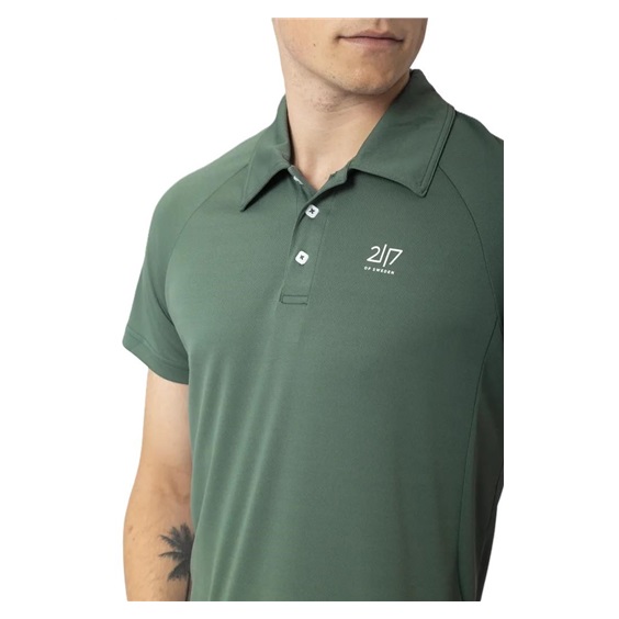 2117 of Sweden Fröseke Technical Pique pánské polo, forest green