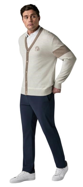 Callaway Legacy Collection Blocked Cardigan pánský svetr, fields of rye heather