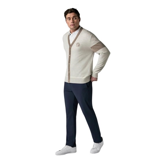 Callaway Legacy Collection Blocked Cardigan pánský svetr, fields of rye heather