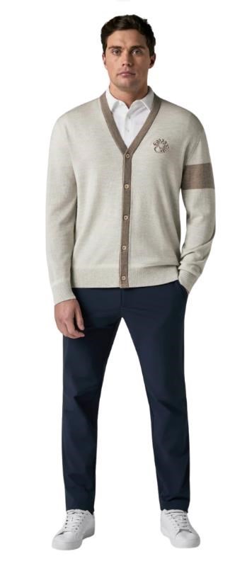 Callaway Legacy Collection Blocked Cardigan pánský svetr, fields of rye heather