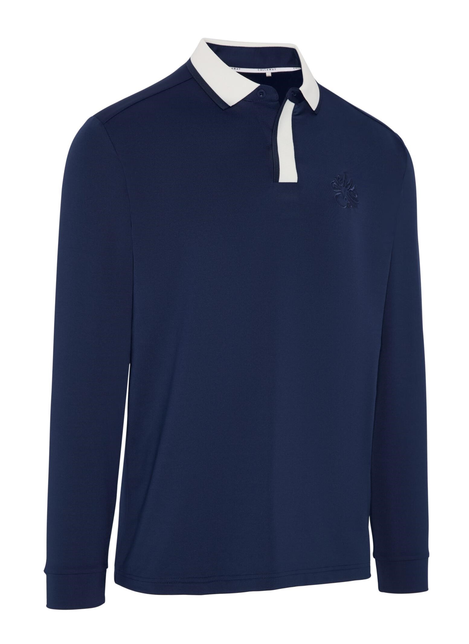 Callaway Mixed Medai Legacy Colection Longsleeve Blocked pánské polo, tmavě modré