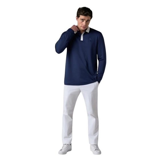 Callaway Mixed Medai Legacy Colection Longsleeve Blocked pánské polo, tmavě modré