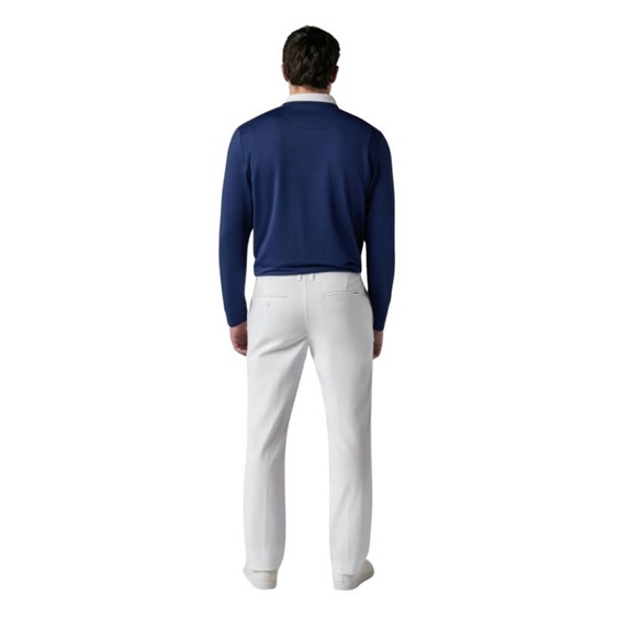 Callaway Legacy Collection Flat Front with elastic rib piecing at waist pánské kalhoty, bílé