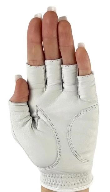 Best of Golf America Half Finger dámská golfová rukavice, bílá