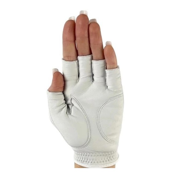 Best of Golf America Half Finger dámská golfová rukavice, bílá
