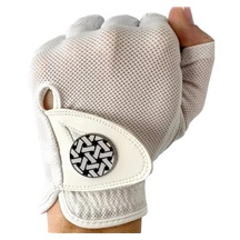 Best of Golf America Half Finger dámská golfová rukavice, bílá