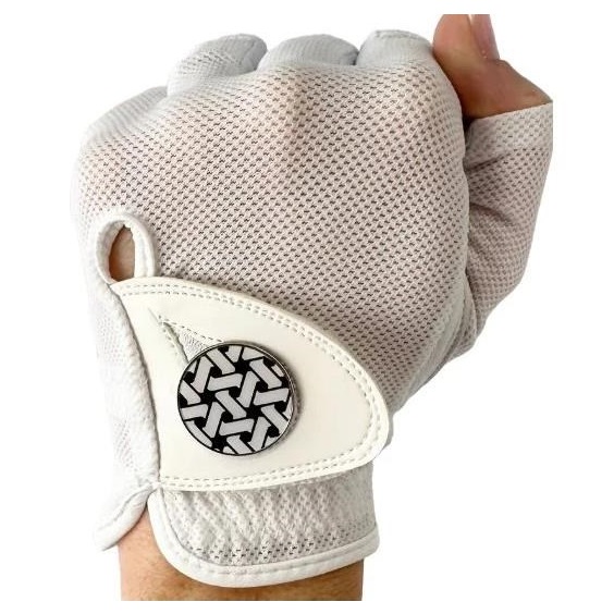Best of Golf America Half Finger dámská golfová rukavice, bílá
