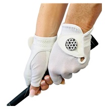 Best of Golf America Half Finger dámská golfová rukavice, bílá
