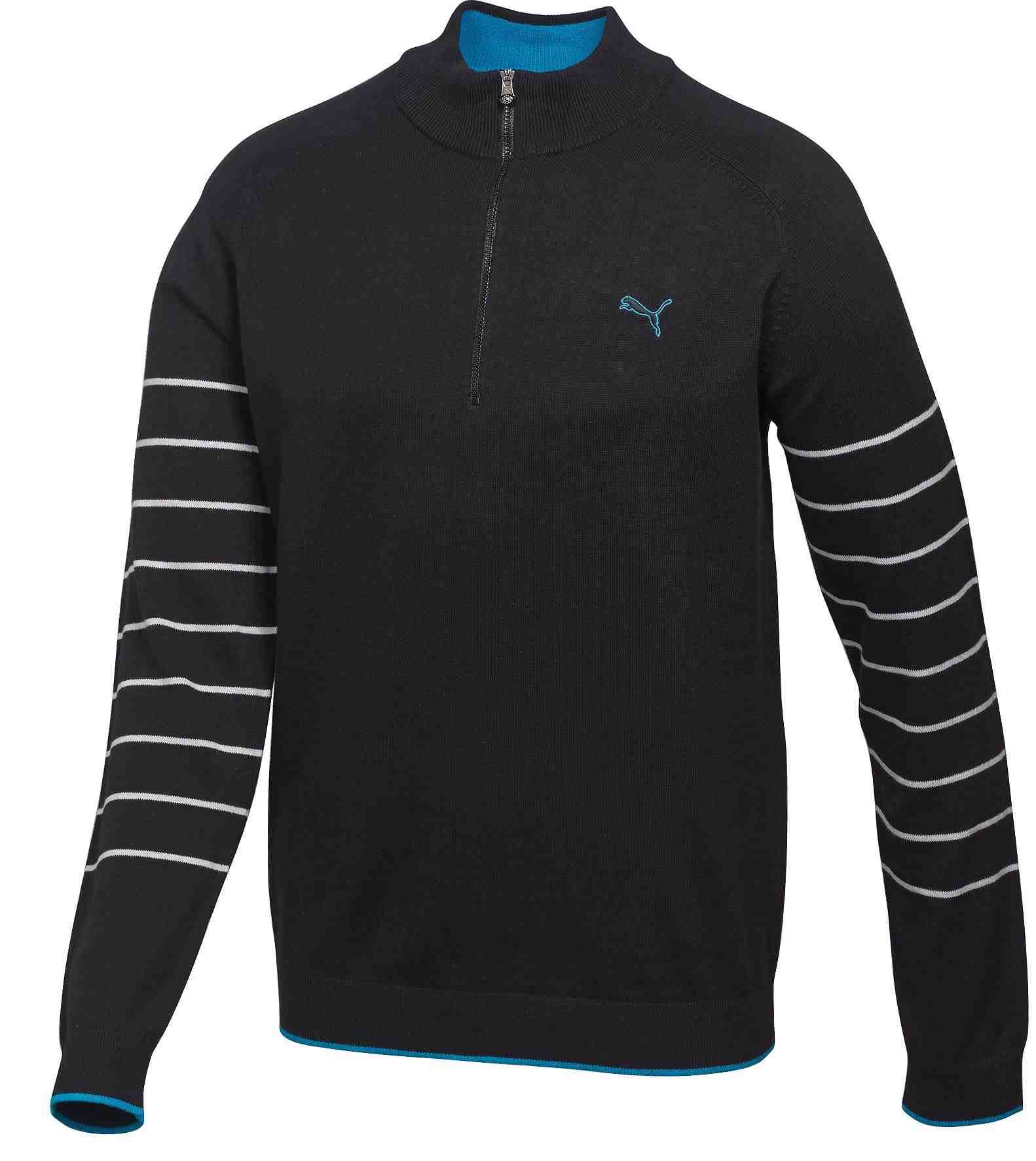 Puma Novelty 1/4 Zip pánský svetr, černý