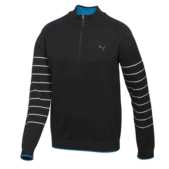 Puma Novelty 1/4 Zip pánský svetr, černý