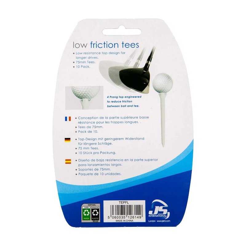 Longridge Extra Long Plastic Tee 75mm, 10ks