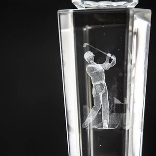 Longridge Crystal Golf Trophy 235mm golfová trofej