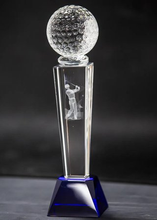 Longridge Crystal Golf Trophy 235mm golfová trofej