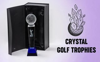 Longridge Crystal Golf Trophy 235mm golfová trofej