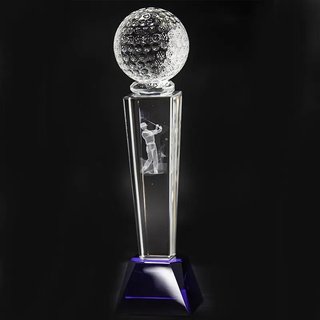 Longridge Crystal Golf Trophy 235mm golfová trofej