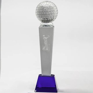 Longridge Crystal Golf Trophy 235mm golfová trofej