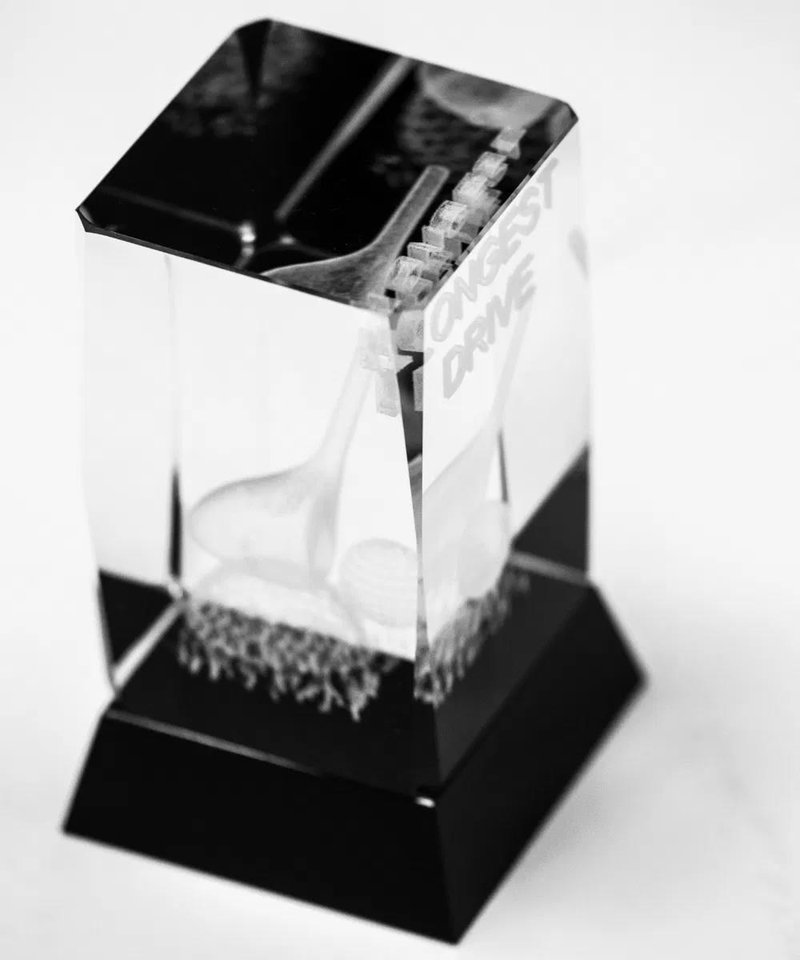 Longridge Drive Crystal Golf Trophy golfová trofej