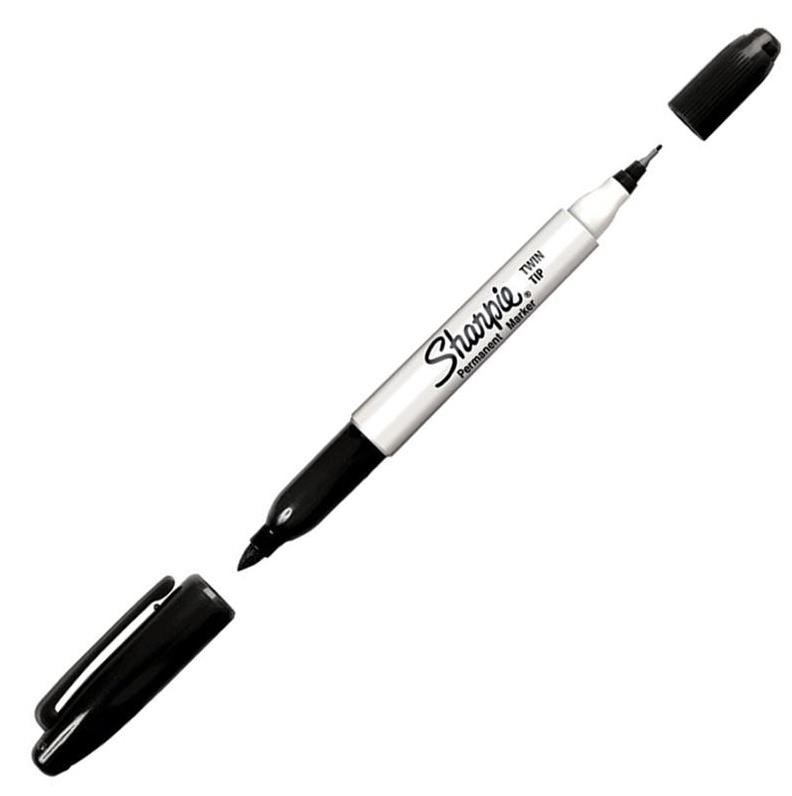 Sharpie Twin Tip Permanent Marker popisovač míčku, černý