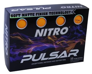 Nitro Pulsar golfové míčky, oranžové