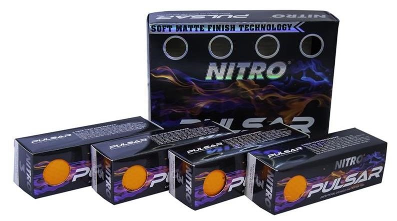 Nitro Pulsar golfové míčky, oranžové