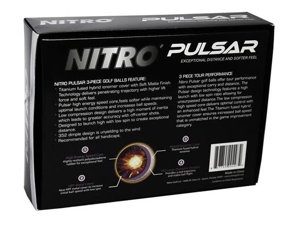 Nitro Pulsar golfové míčky, limetkové