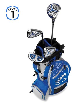 Callaway XJ1 Blue Junior dětský golfový set, levý, 96-119cm