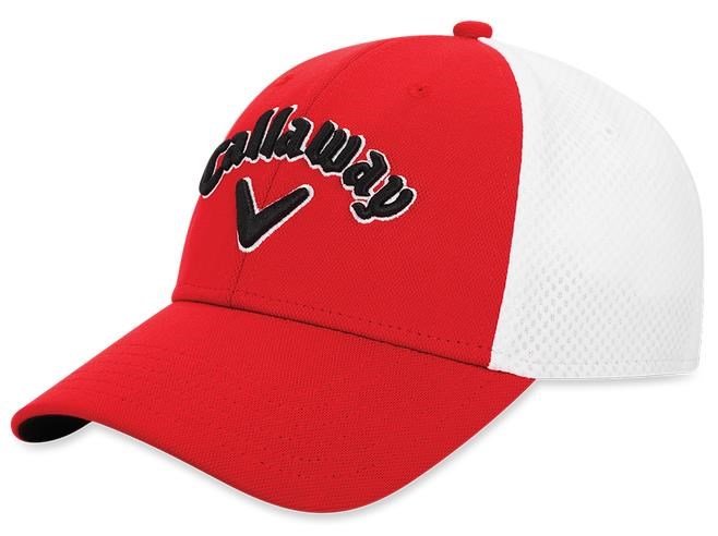 Callaway Mesh Fitted pánská kšiltovka, červeno/bílá