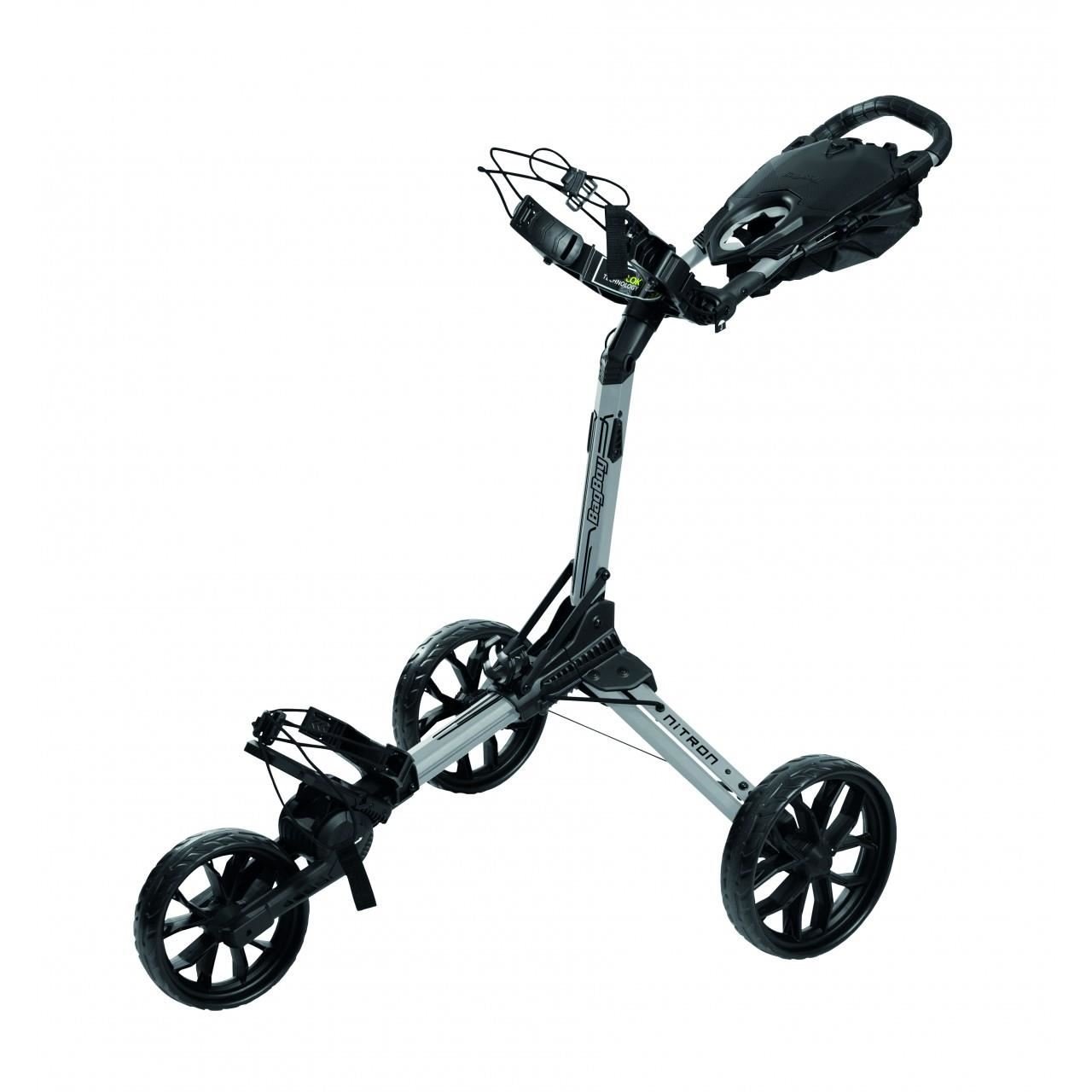 BagBoy Nitron Auto-Open manuální vozík, stříbrný