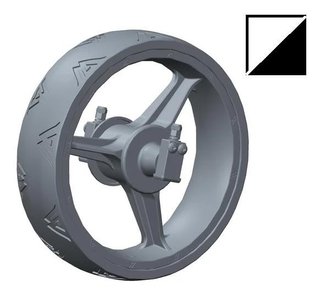 Big Max FRONT Wheel náhradní přední kolo, 1ks, bílé