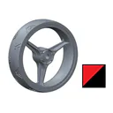 Big Max Blade Quattro Front Wheel náhradní přední kolečko, červené, 1ks