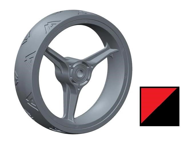 Big Max Blade Quattro Front Wheel náhradní přední kolečko, červené, 1ks