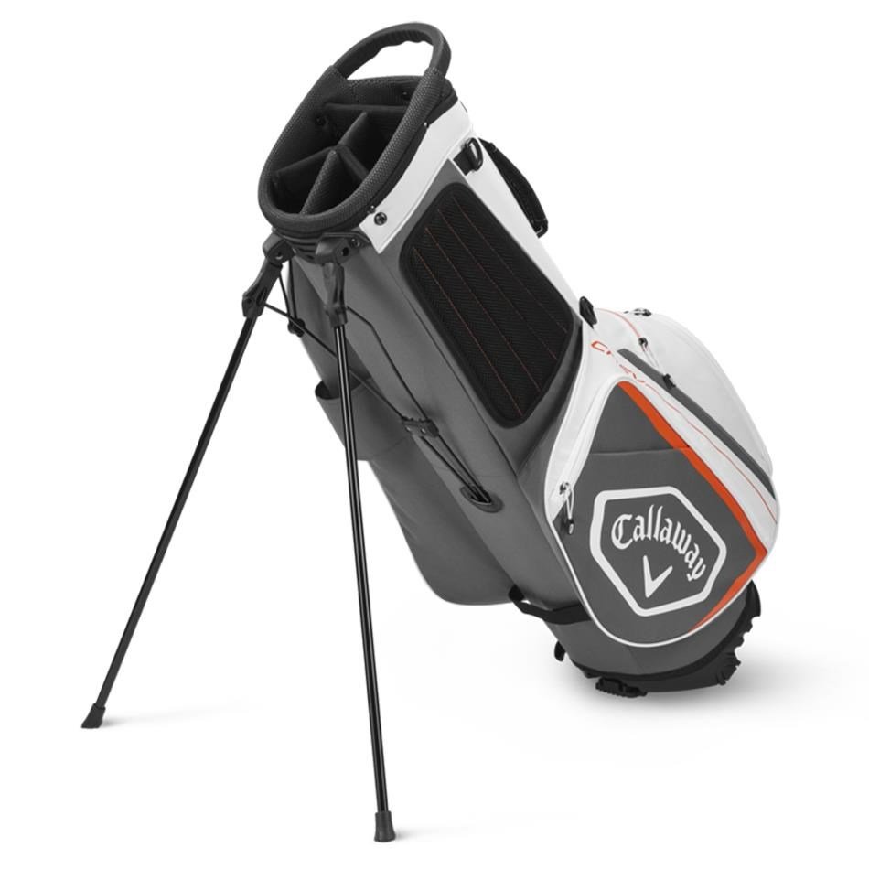 Callaway Chev stand bag, bílo/šedo/oranžový