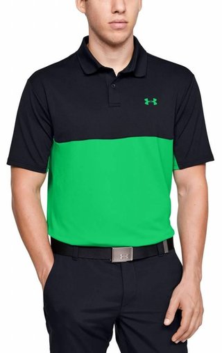 Under Armour Performance 2.0 Colourblock pánské polo, černo/zelené