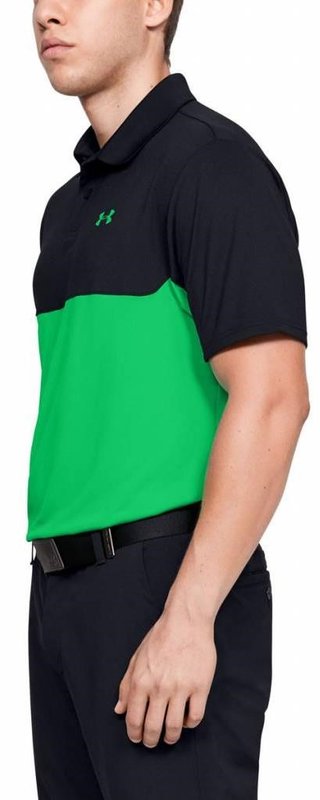 Under Armour Performance 2.0 Colourblock pánské polo, černo/zelené