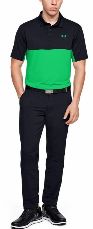 Under Armour Performance 2.0 Colourblock pánské polo, černo/zelené