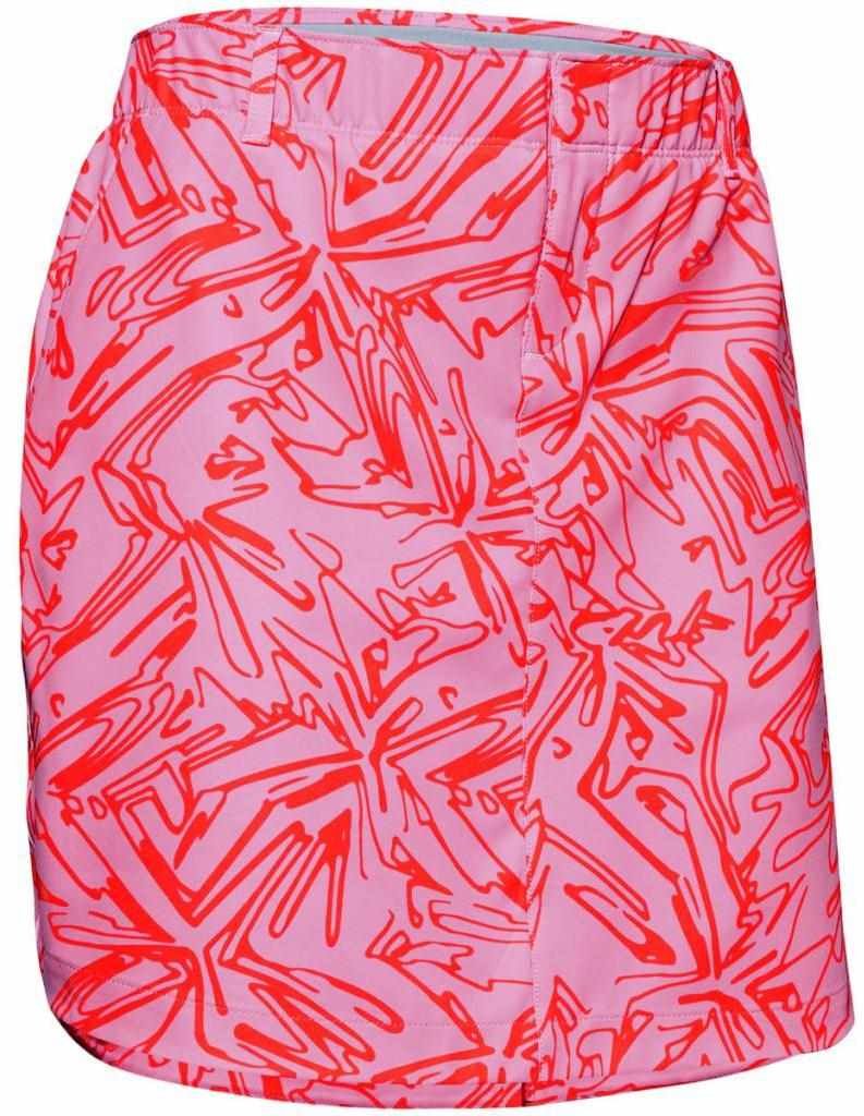 Under Armour Links Woven Printed dámská golfová sukně, růžové