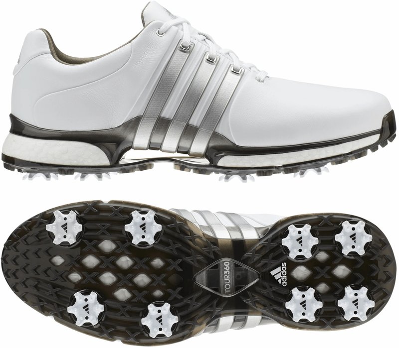 adidas Tour360 XT pánské golfové boty, bílo/stříbrné