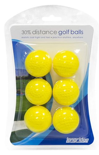Longridge 30% Distance plastové tréninkové míčky, 6ks