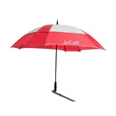 JuCad Windproof deštník 68" s pinem, červeno/stříbrný