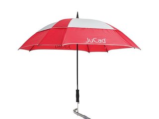 JuCad teleskopický golfový deštník 68" Windproof s PINem, červeno/stříbrný